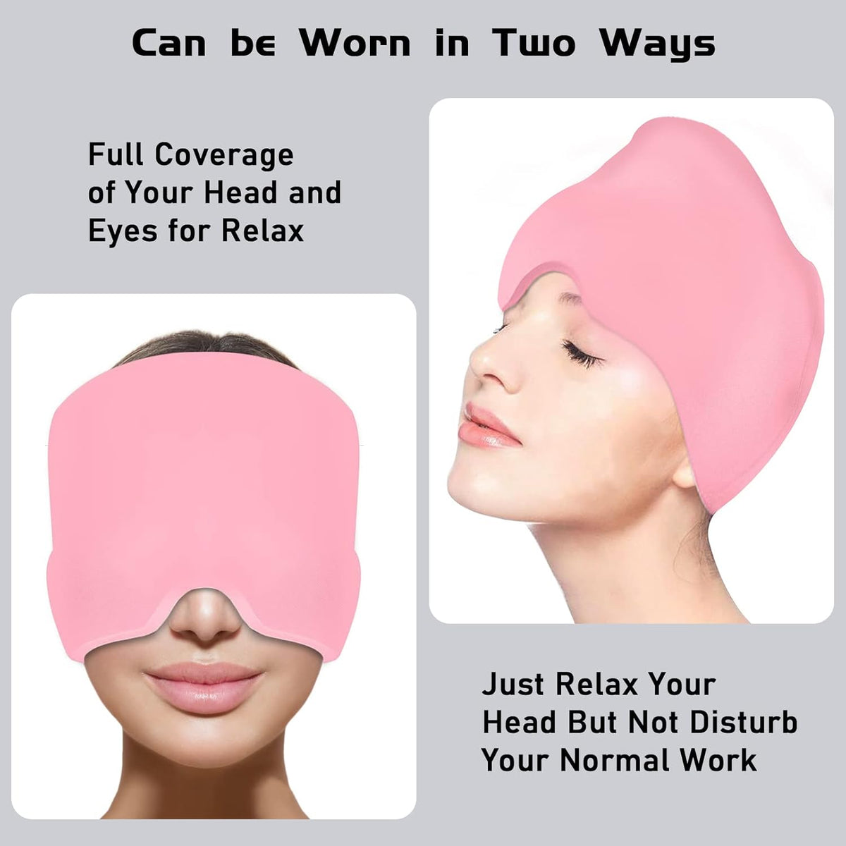 Reusable Gel Headache Relief Cap | Hot & Cold Therapy Hat with Storage Box