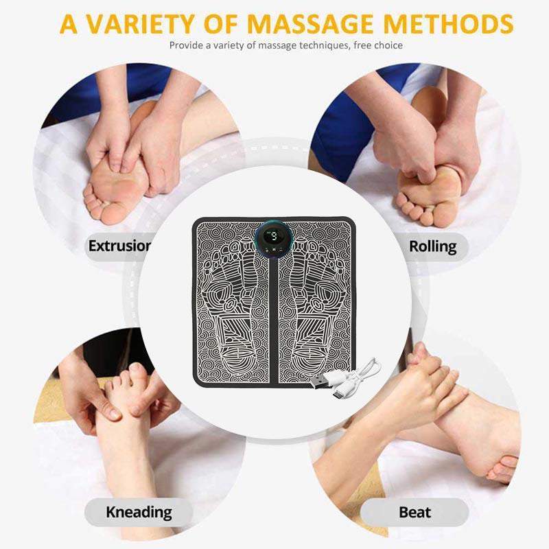 EMS Foot Massager Mat – Electric TENS Foot Massage Pad with Smart Display