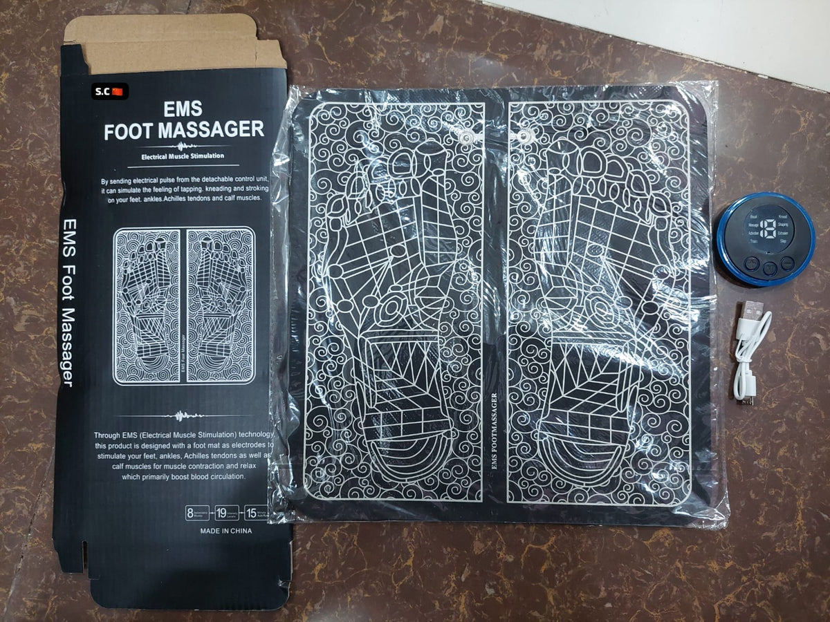 EMS Foot Massager Mat – Electric TENS Foot Massage Pad with Smart Display