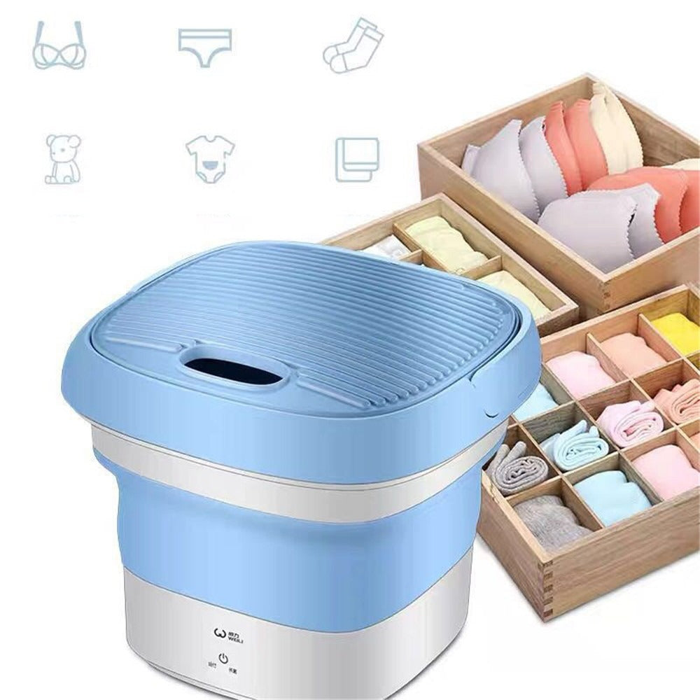 Portable Folding Semi-Automatic Washing Machine – Compact & Lightweight Laundry Washer