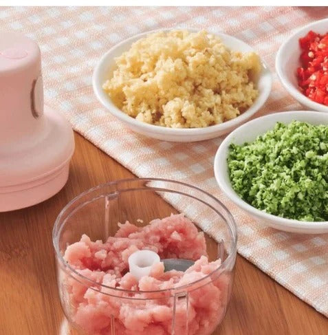 Mini USB Food Chopper 250ml | Rechargeable Vegetable, Garlic & Meat Grinder